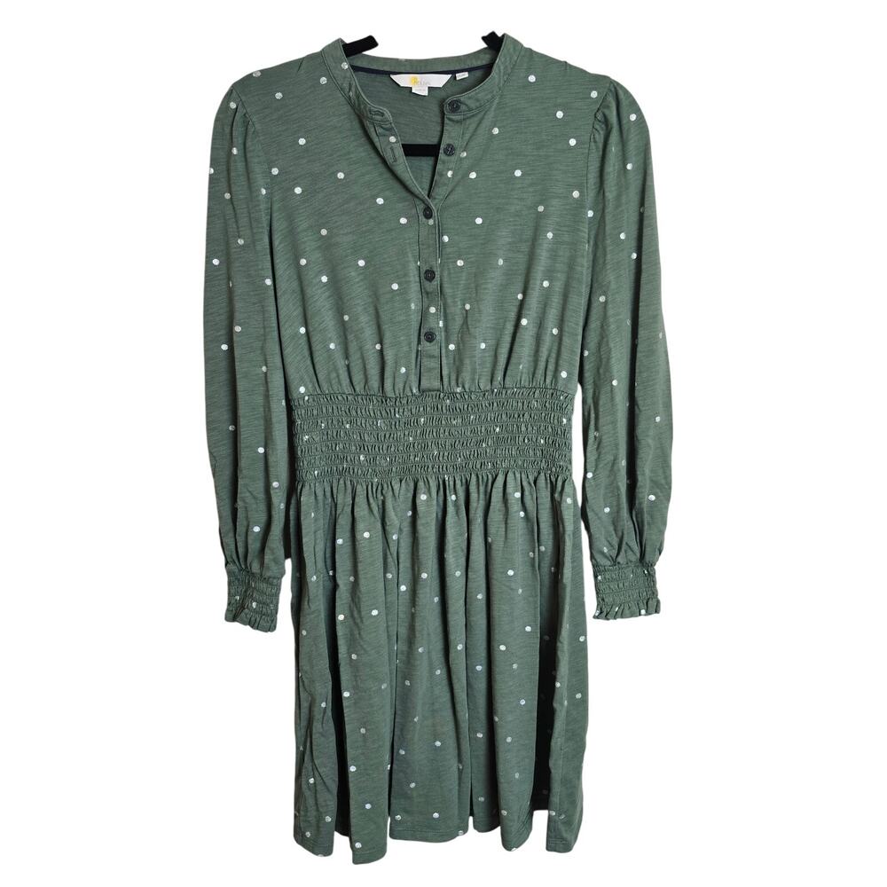 Boden Green Polka Dot Dress Size 2